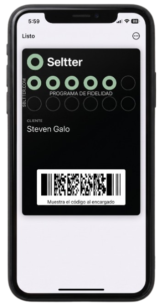 Seltter Apple Wallet Mockup